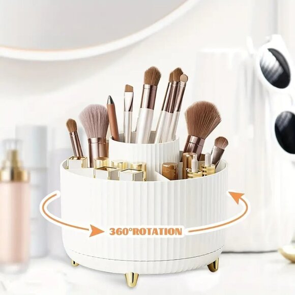 Other - Free Designer Makeup + Rotating Makeup Brush & Cosmetic Holder Organizer